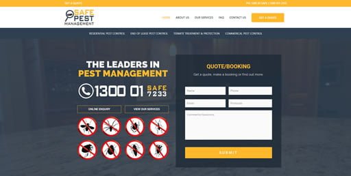 latest website design for safe pest management